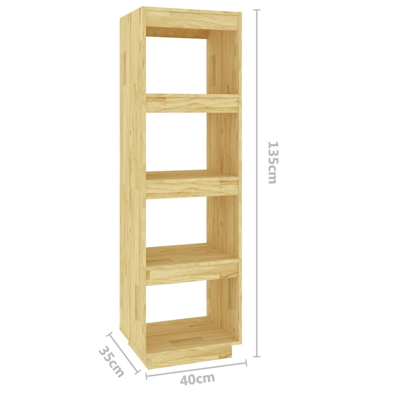 Book Cabinet/Room Divider 40x35x135 cm Solid Pinewood Payday Deals