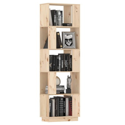 Book Cabinet/Room Divider 51x25x163.5 cm Solid Wood Pine Payday Deals