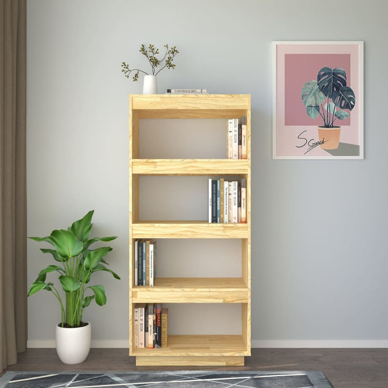 Book Cabinet/Room Divider 60x35x135 cm Solid Pinewood Payday Deals