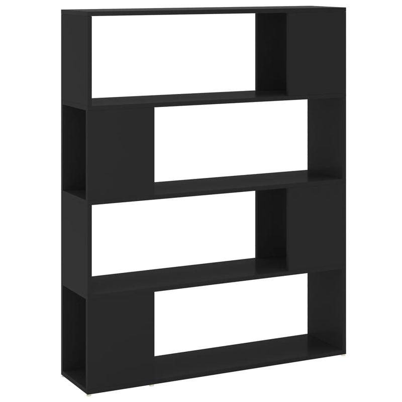 Book Cabinet Room Divider Black 100x24x124 cm Payday Deals