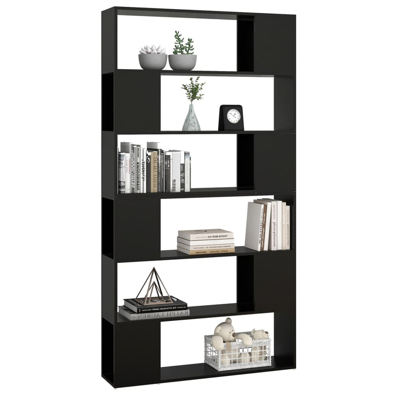 Book Cabinet Room Divider Black 100x24x188 cm Payday Deals