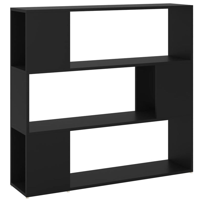 Book Cabinet Room Divider Black 100x24x94 cm Payday Deals