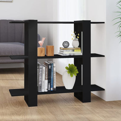 Book Cabinet/Room Divider Black 100x30x87 cm