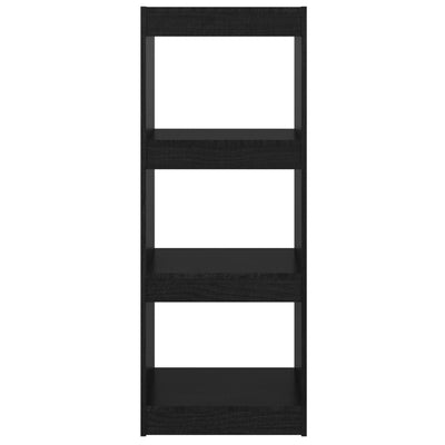 Book Cabinet/Room Divider Black 40x30x103.5 cm Solid Pinewood Payday Deals