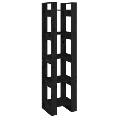 Book Cabinet/Room Divider Black 41x35x160 cm Solid Wood Pine Payday Deals