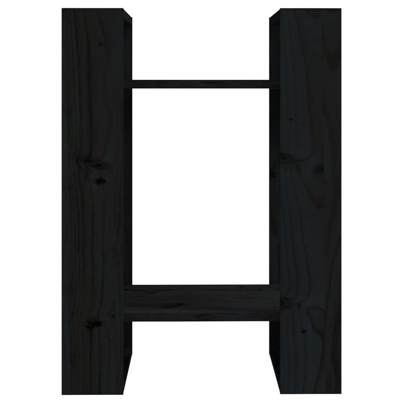 Book Cabinet/Room Divider Black 41x35x57 cm Solid Wood Pine Payday Deals