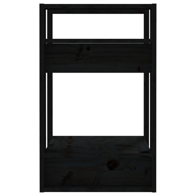 Book Cabinet/Room Divider Black 41x35x57 cm Solid Wood Pine Payday Deals