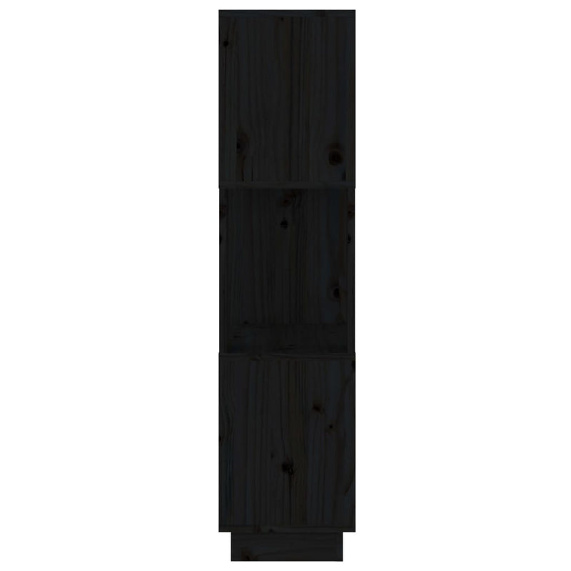 Book Cabinet/Room Divider Black 51x25x101 cm Solid Wood Pine Payday Deals