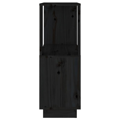 Book Cabinet/Room Divider Black 51x25x70 cm Solid Wood Pine Payday Deals