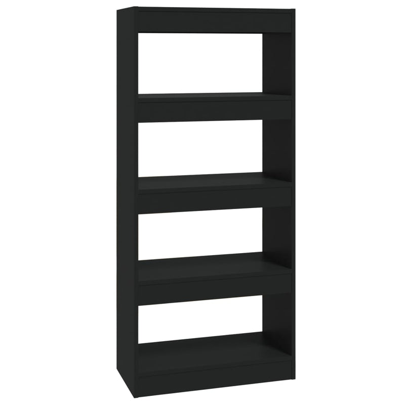 Book Cabinet/Room Divider Black 60x30x135 cm Engineered Wood Payday Deals