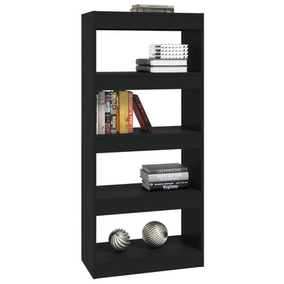 Book Cabinet/Room Divider Black 60x30x135 cm Engineered Wood Payday Deals