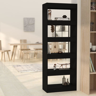 Book Cabinet/Room Divider Black 60x30x166 cm Engineered Wood