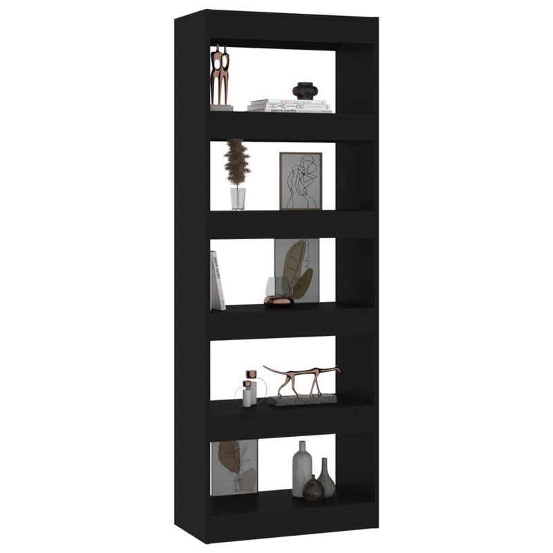Book Cabinet/Room Divider Black 60x30x166 cm Engineered Wood Payday Deals