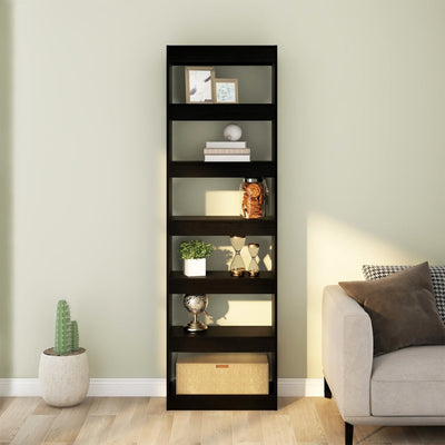Book Cabinet/Room Divider Black 60x30x198 cm Payday Deals