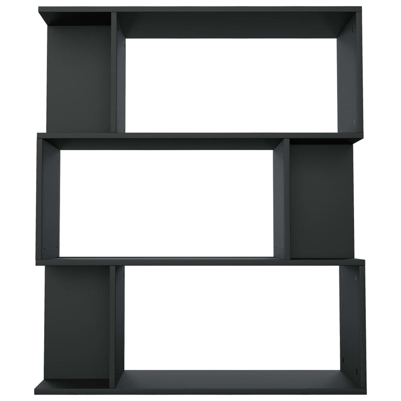 Book Cabinet/Room Divider Black 80x24x96 cm Engineered Wood Payday Deals