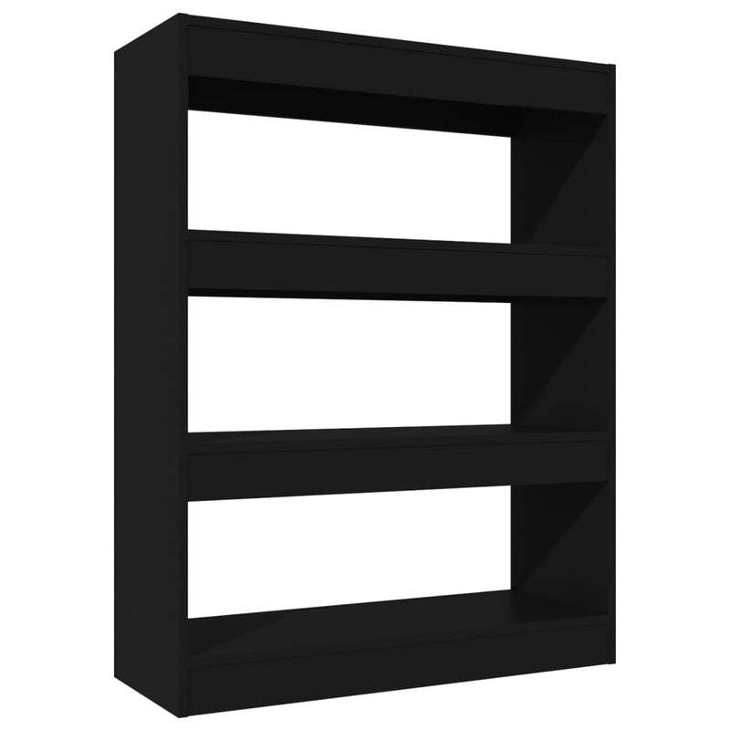 Book Cabinet/Room Divider Black 80x30x103 cm Engineered wood Payday Deals