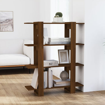 Book Cabinet/Room Divider Brown Oak 100x30x123.5 cm