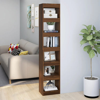 Book Cabinet/Room Divider Brown Oak 40x30x198 cm