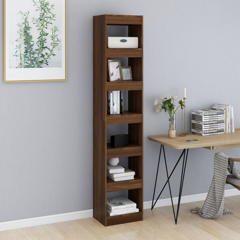 Book Cabinet/Room Divider Brown Oak 40x30x198 cm Payday Deals