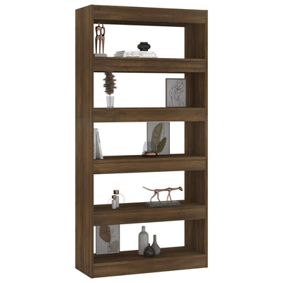 Book Cabinet/Room Divider Brown Oak 80x30x166 cm Engineered Wood Payday Deals