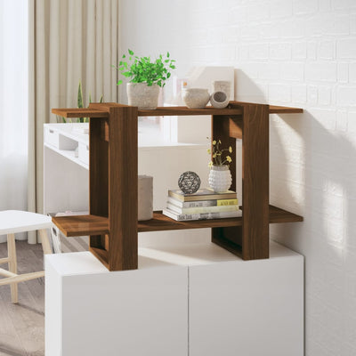 Book Cabinet/Room Divider Brown Oak 80x30x51 cm