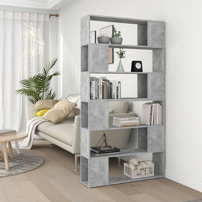 Book Cabinet Room Divider Concrete Grey 100x24x188 cm Payday Deals