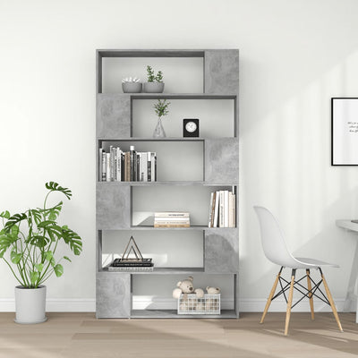 Book Cabinet Room Divider Concrete Grey 100x24x188 cm Payday Deals
