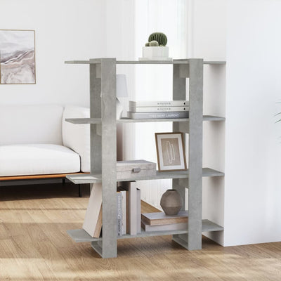 Book Cabinet/Room Divider Concrete Grey 100x30x123.5 cm Payday Deals