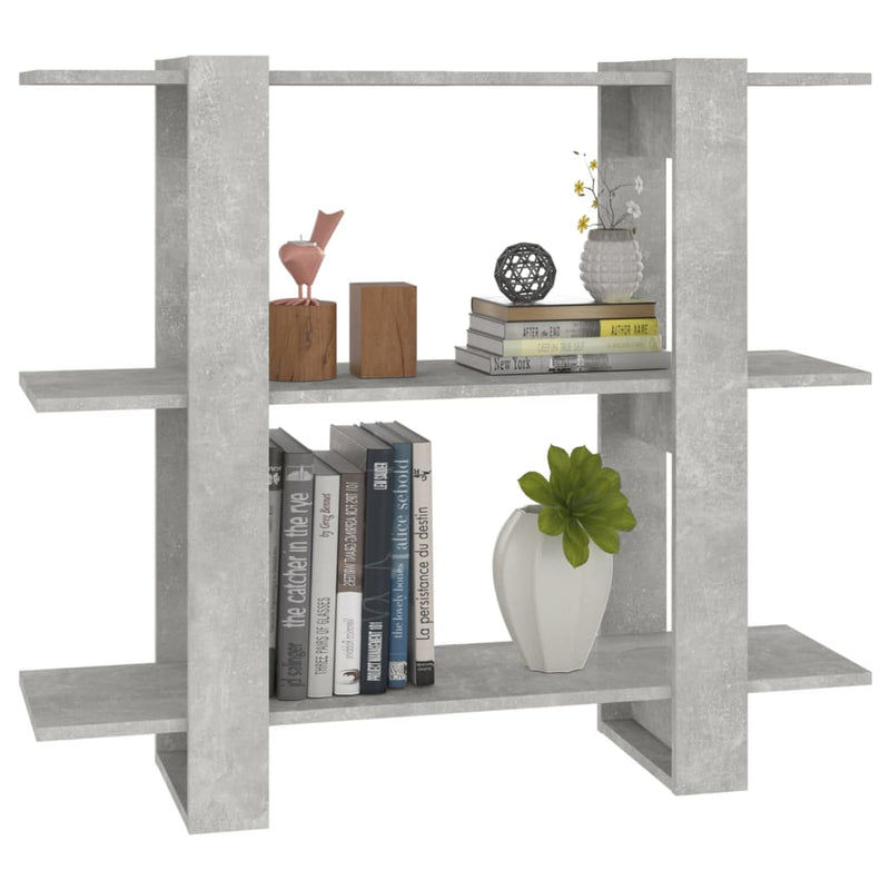 Book Cabinet/Room Divider Concrete Grey 100x30x87 cm Payday Deals