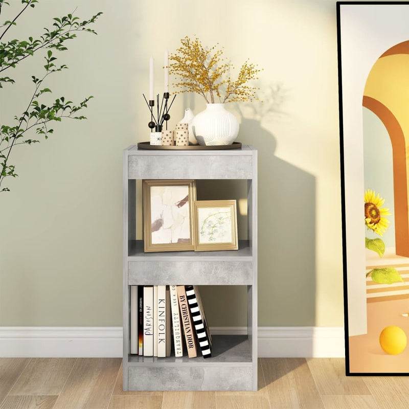 Book Cabinet/Room Divider Concrete Grey 40x30x72 cm Payday Deals