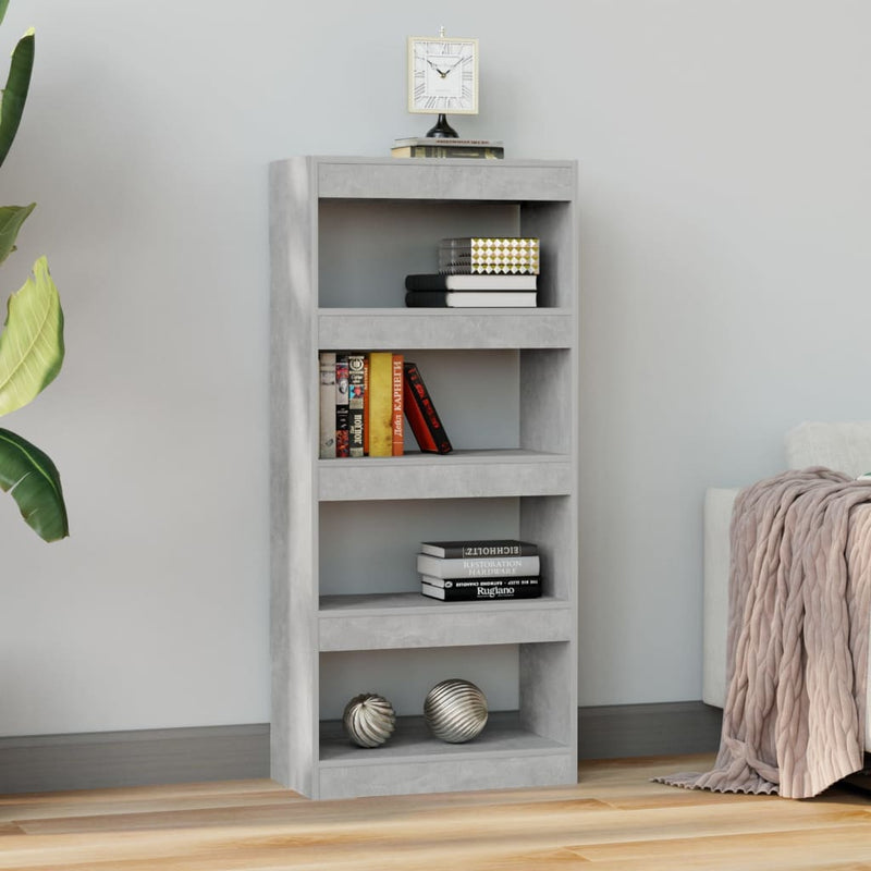 Book Cabinet/Room Divider Concrete Grey 60x30x135 cm Engineered Wood Payday Deals