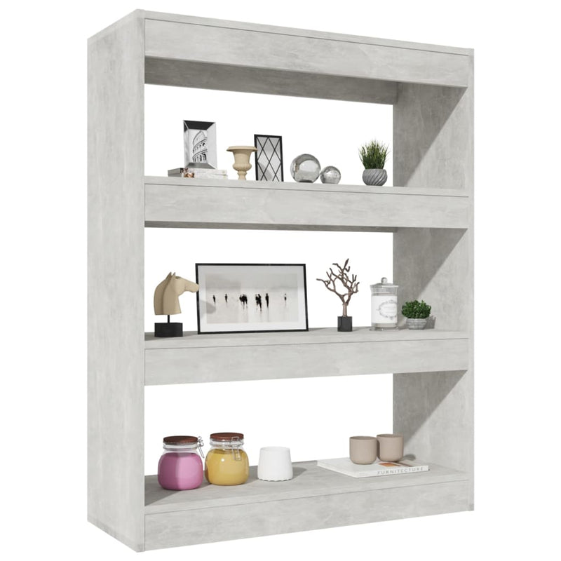 Book Cabinet/Room Divider Concrete Grey 80x30x103 cm Engineered wood Payday Deals