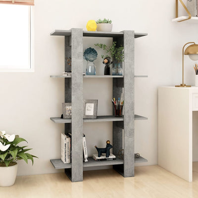 Book Cabinet/Room Divider Concrete Grey 80x30x123.5 cm Payday Deals