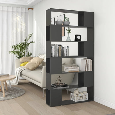 Book Cabinet Room Divider Grey 100x24x188 cm