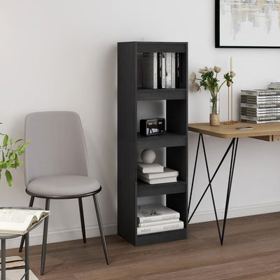Book Cabinet Room Divider Grey 40x30x135.5 cm Pinewood