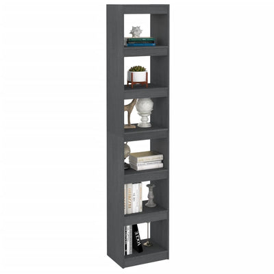 Book Cabinet/Room Divider Grey 40x30x199 cm Solid Pinewood Payday Deals