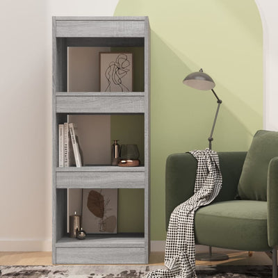 Book Cabinet/Room Divider Grey Sonoma 40x30x103 cm Engineered Wood Payday Deals
