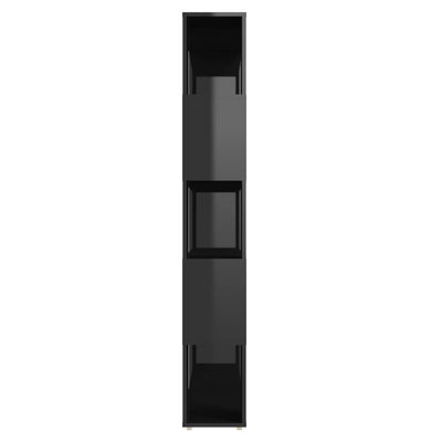 Book Cabinet Room Divider High Gloss Black 80x24x155 cm Engineered Wood Payday Deals