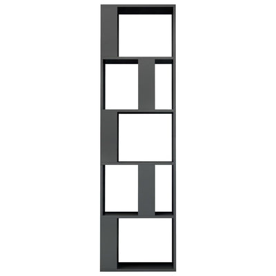 Book Cabinet/Room Divider High Gloss Grey 45x24x159 cm Engineered Wood Payday Deals