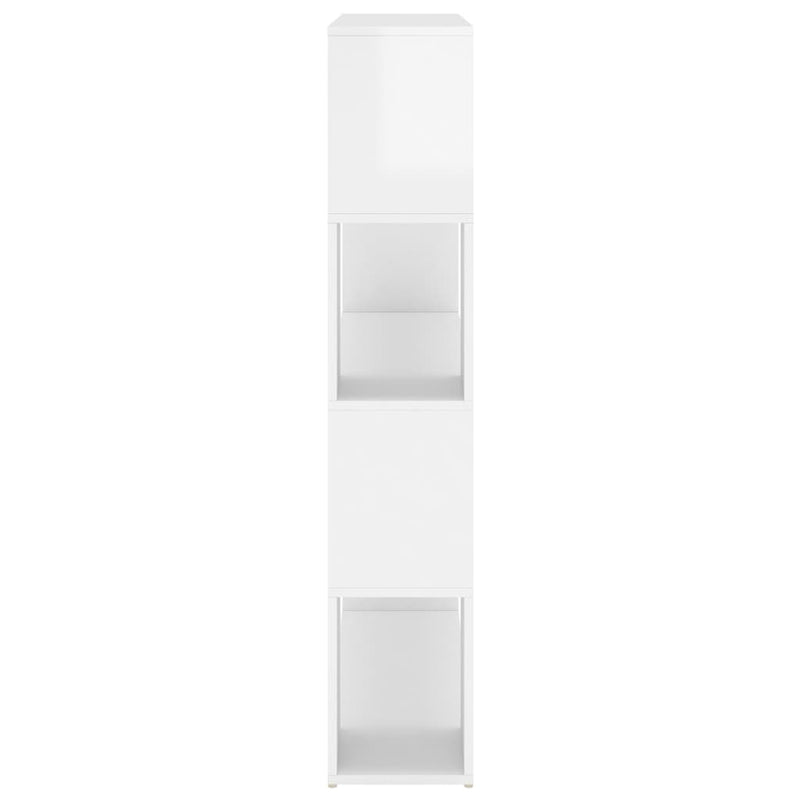 Book Cabinet Room Divider High Gloss White 100x24x124 cm Payday Deals