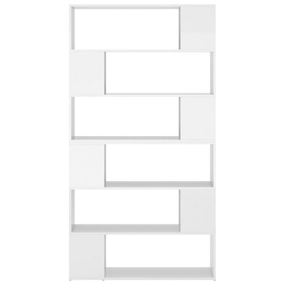 Book Cabinet Room Divider High Gloss White 100x24x188 cm Payday Deals