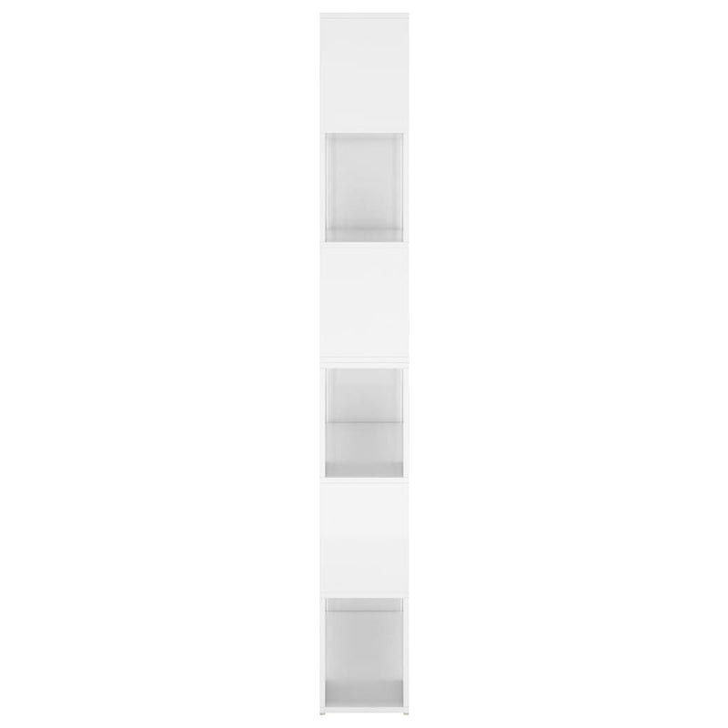 Book Cabinet Room Divider High Gloss White 100x24x188 cm Payday Deals