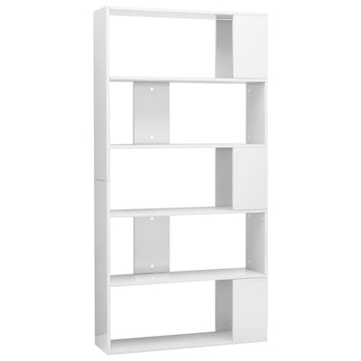 Book Cabinet/Room Divider High Gloss White 31.5"x9.4"x62.6" Engineered Wood Payday Deals
