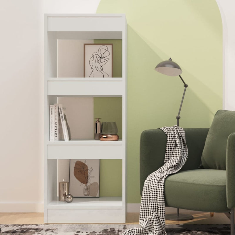 Book Cabinet/Room Divider High Gloss White 40x30x103 cm Engineered Wood Payday Deals