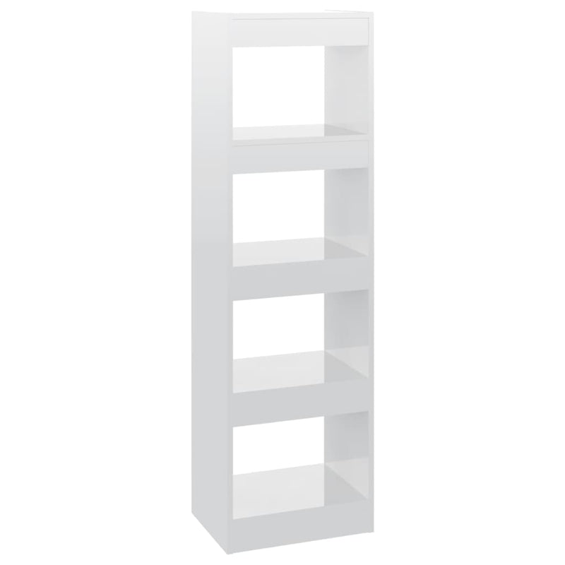 Book Cabinet/Room Divider High Gloss White 40x30x135 cm Payday Deals