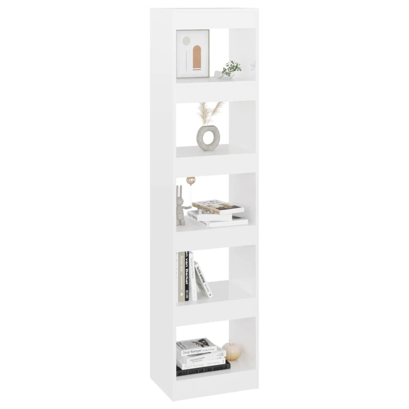 Book Cabinet/Room Divider High Gloss White 40x30x166 cm Payday Deals