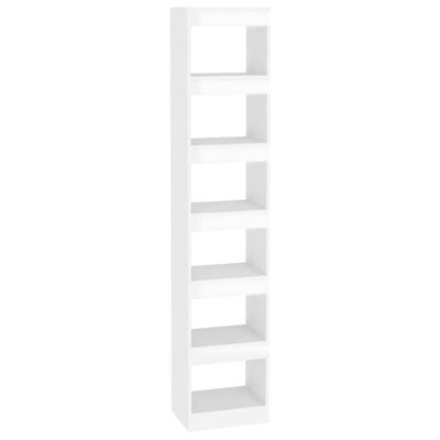 Book Cabinet/Room Divider High Gloss White 40x30x198 cm Payday Deals