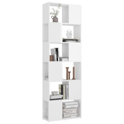 Book Cabinet Room Divider High Gloss White 60x24x186 cm Payday Deals