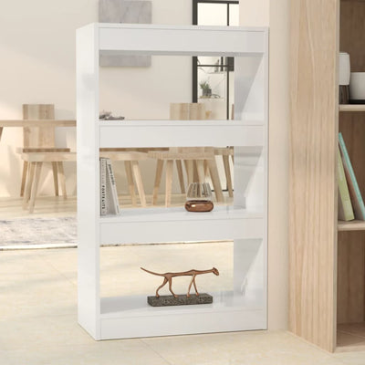 Book Cabinet/Room Divider High Gloss White 60x30x103 cm Engineered Wood Payday Deals