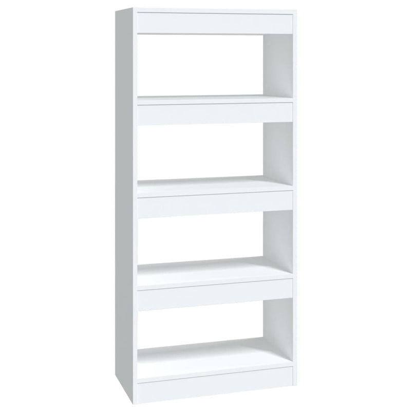 Book Cabinet/Room Divider High Gloss White 60x30x135 cm Engineered Wood Payday Deals